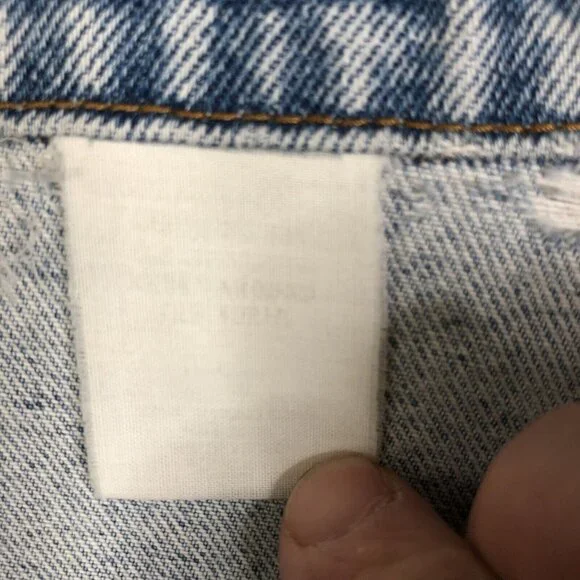 Vintage Old Navy Jean Jacket Womens Large Sunwashed Distressed Y2K 90s Western - Picture 6 of 16